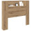 VidaXL vidaXL Storage Headboard with LED Artisan Oak Engineered Wood 2