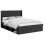VidaXL vidaXL Bed Frame with Storage and Headboard Black 135 x 190 cm 4