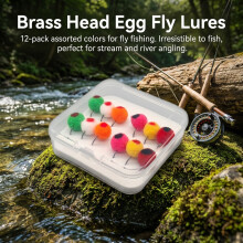 (Copper head model) Fly Fishing Bait: 264 Soft Rubber Trout Eggs