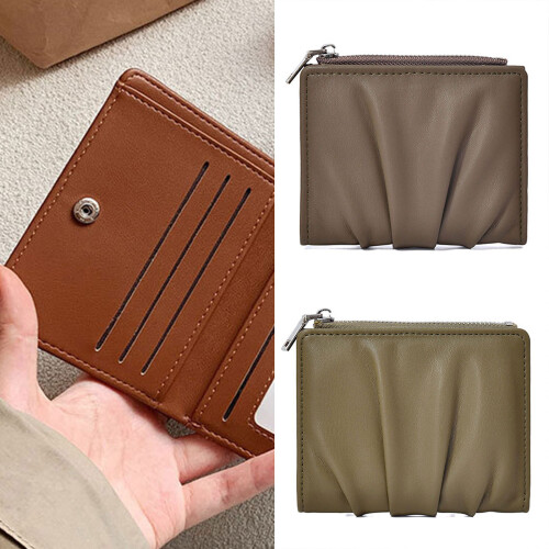 Women Small Compact Wallets Pu Leather Clutch Purses Card-3 2
