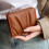 Women Small Compact Wallets Pu Leather Clutch Purses Card-3 8