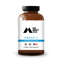Momentous Omega 3 Fish Oil 1600mg 60 softgels 30 Servings
