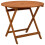 VidaXL vidaXL Folding Garden Table Brown Ø 90 x 75 cm Solid Eucalyptus Wood 2