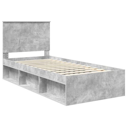 VidaXL vidaXL Bed Frame Concerte Grey 90 x 190 cm Solid Pine Wood 1