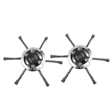 Leichtes Stahl-Draht-Rasentrimmer-Rad kompatibel mit kleinen Lithiumtrimmern (6+6 Drahtklingen)