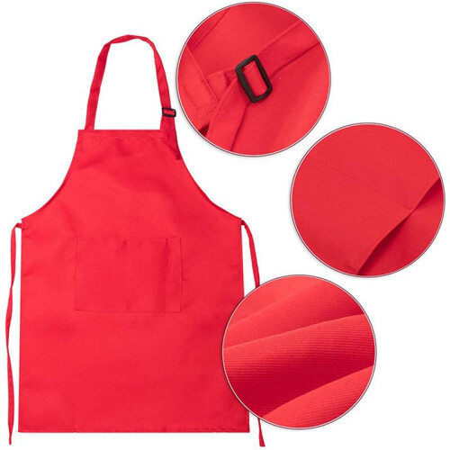 32-Piece Children's Apron and Chef Hat Set, Adjustable, with 2-Pocket Kitchen Apron Apron 1