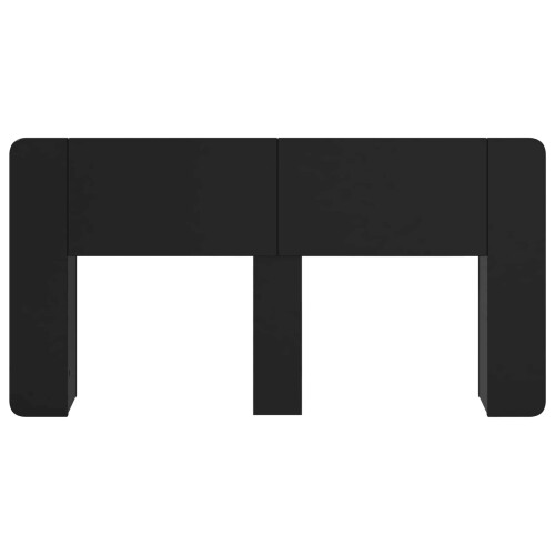 VidaXL vidaXL Headboard Cabinet with Storage Black Engineered Wood 1