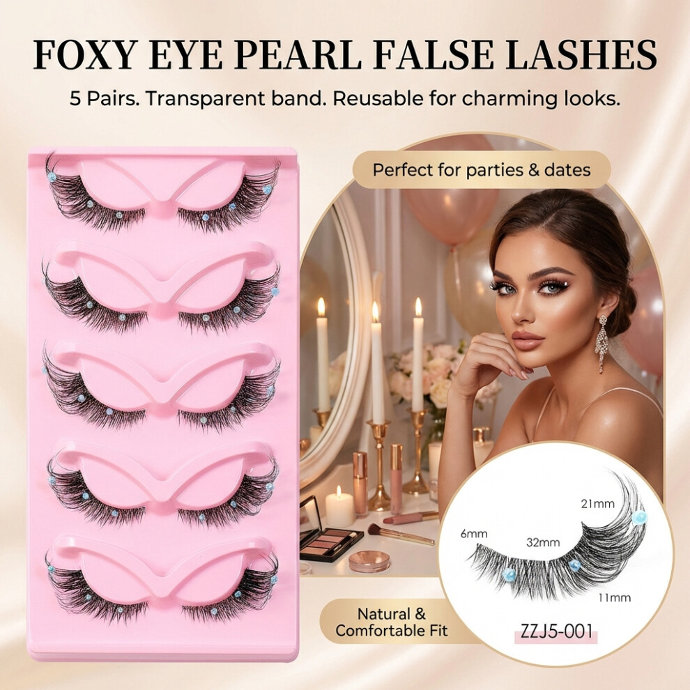 Dachuang Beauty (001) 5 Pairs Natural Look False Eyelashes