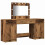 VidaXL vidaXL Dressing Table with Mirror Lights 3 pcs Brown Engineered Wood 3