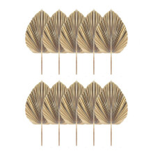 10Pcs Natural Dried Leaves Tropical Dried Fans Boho Dry Leaves Decor for Home Kitchen Wedding