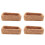 4X Hand-Woven Rectangular Rattan Wicker Basket Fruit Tea Snack Bread Picnic Cosmetic Storage Box S 1