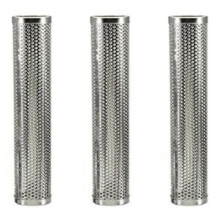 3X Bbq Stainless Steel Accessories Meshes Perforated Mesh Smoker Tube Barbecue Grill Generator Smoker Filter Tool