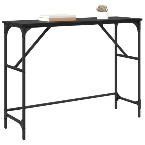 VidaXL vidaXL Console Table Black Oak 100 x 32 x 75 cm Engineered Wood 1