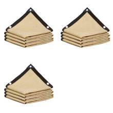 3X Beige Shading Net, UV Protection, Plant Shed, Outdoor Sunshade, Mesh, Sunshade 2x4m