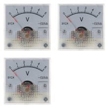 3X Voltmetro 91C4 per Voltmetro Analogico da Pannello, Tipo Meccanico, Stile 5V