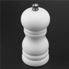 3X Wood Salt and Pepper Grinder Set Manual Pepper Salt Mill Shaker, Solid Wood with Adjustable Coarseness White