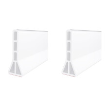 2pcs 4Inch High Shower Threshold Water Dam 59 in Fold Shower Water Guard for Curbless Shower Threshold Barrier
