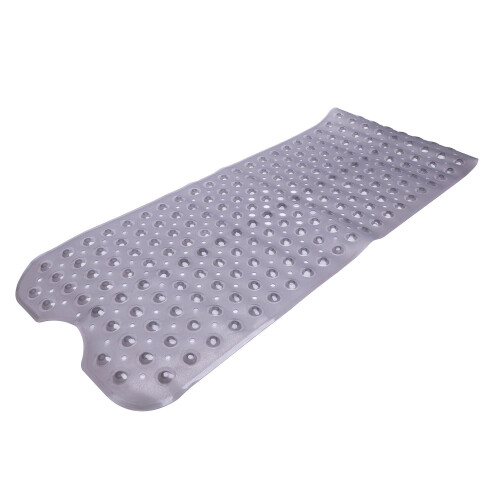 Extra Long Non-Slip Suction Bath Shower Mat MouldResistant - 40x100CM Translucent gray 1