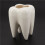 5X Tooth Shape White Ceramic Flower Pot Modern Design Planter Teeth Model  Desktop Pot  Gift(Without Plants) 5