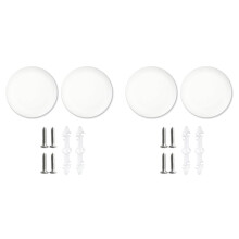 4pcs Round Electrical Box Cover for 3-1/2 Inch to 5 Inch Wall Smog Detector Light Fan Fixture Hole Cover