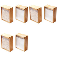 Bamboo Food Dispenser 3L Kitchen Organizer Food Storage Container Cereal Dispenser for Pantry Organizer Organization 6pc