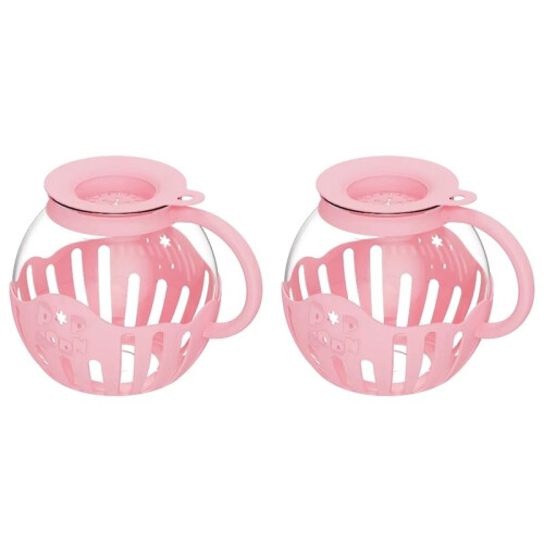 2X Homemade Microwave Popcorn Self‑Exploding Pot High‑Borosilicate Glass Popcorn Maker Safe Heat‑Resistant B