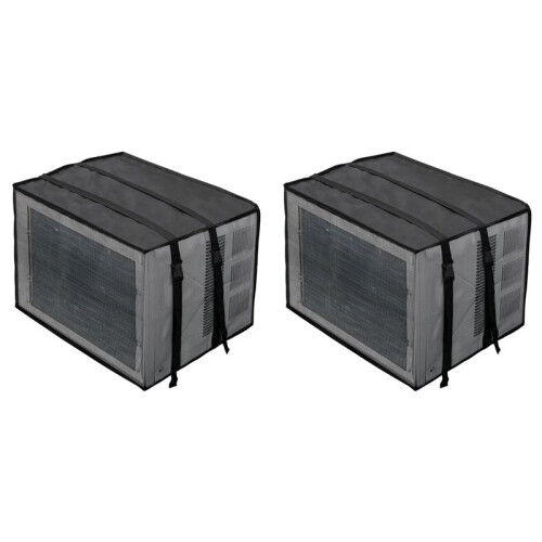 2X Capa de Malha para Ar-Condicionado, 22x15,7x16,5 Polegadas, Capa de Malha para Ar-Condicionado de Janela Ventilada para Proteção de Unidade de CA