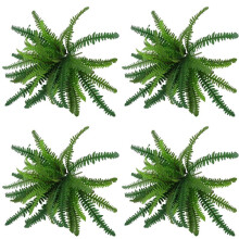4X Artificial Ferns for Outdoors & Indoors,Large Faux Ferns Fake Boston Fern Plant for Planter Garden Porch Entrance A
