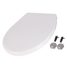 QUICK RELEASE SOFT CLOSE TOILET WHITE ROUND OVAL BATHROOM HEAVY DUTY LINN