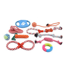 10Pcs Dog Rope Toys Strong Chew Knot Teddy Pet Puppy Bear Cotton Toy