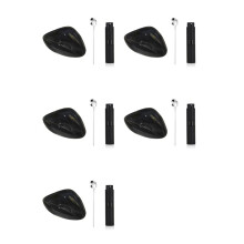 Coffee Bean Dosing Cup and RDT Spray Bottle and Spoon 15-Piece Set, Coffee Bar Accessories, Ceramic Dosing Vessels Black