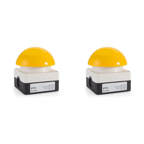 2X Foot/Hand  IP65 EFAK Mushroom  Emergency Stop Push Button  Self-Locking Self-Resetting Anti-Sho B