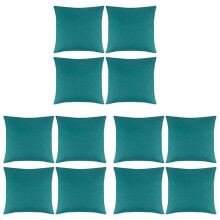Pack of 12 Outdoor Waterproof Throw Pillow Covers Decorative Garden Cushion Cases Square Pillowcases 18 X 18 Inches