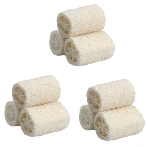 9PCS Natural Loofah Bath Body Shower Sponge Scrubber (Large)