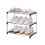 2X Stackable Small Shoe Rack, Entryway, Hallway and Closet Space Saving Storage and Organization (3-Tier, Black) 2