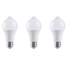 3X 85-265V E27 PIR Motion Sensor Lamp 12W Bulb with Motion Sensor Infrared Motion Detector Security Light Warm Light