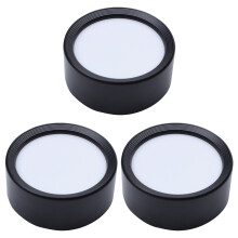 3X Round Surface Mounted LED Downlight Ceiling Lamps Spot Light 220V Ceiling Lamps Neutral Light 4000K 5W Black Shell