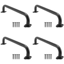 4pcs 10 Inch Metal Industrial Pipe Wall Handrail - Pipe Barn Door Pull Handle, Staircase Steps Handrail