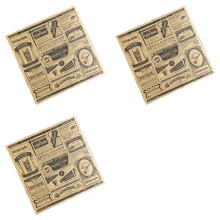 600St Engelsk Tidning Fettfast Papper Mellanmålspapper Oljeabsorberande Papper Pommes Frites Sandwich Omslagspapper, Gult