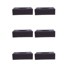 6X Portable Leather Rectangular Tissue Cover Box Holders Case Pumping Paper Hotel Home Car Gift Brown