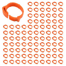 300Pcs Chicken Identification Leg Bands Tags Poultry Leg Bands Bird Leg Bands Duck Leg Bands Clip- Rings