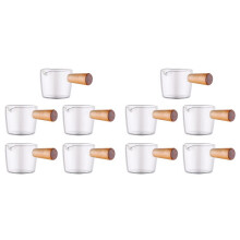 10 StüCke Saucen Schale mit Griff Dip Bowl Glas Schalen Saucen Schale GewüRz Schale Untertasse Vorspeise Platten Geschirr KüChe Werkzeug