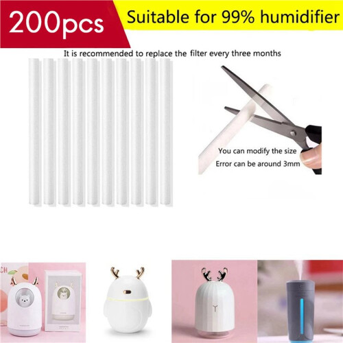 400pcs 8x200mm Large Humidifier Sponge Core Aroma Filter Atomizer Absorbent Cotton Swab Humidifier Filter Can Be Cut 2