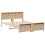 VidaXL vidaXL Bed Frame with Headboard Brown 140 x 200 cm Engineered Wood 5
