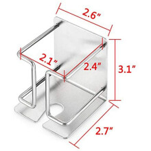 4X Electric Shaver Holder Wall-Mounted Self-Adhesive Stainless Steel Shaver Holder Wall-Mounted Bathroom Shaver Holder