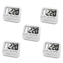 5X Timer Digitale da Cucina, Display A Caratteri Grandi, Timer di Cottura Magnetico Posteriore, Allarme Forte