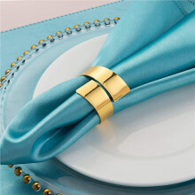 40 Pcs Napkin Rings Handcrafted Dinner Table Napkin Holders Alloy Napkin Rings for Wedding Party Napkin Rings (Gold)