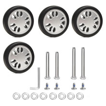 4PC Suitcase Replacement Wheels 51mm X 18mm Spinner Wheel Mute Flexible Smooth for Damaged Luggage Trolley Caster Repair