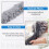 2X Gutter Cleaning Brush Roofing Tool with Telescopic Extendable Pole 8.2Ft Guard Cleaner Tool Easy Remove Leave, Grey 9
