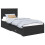 VidaXL vidaXL Bed Frame Black and Silver 75 x 190 cm Engineered Wood 4